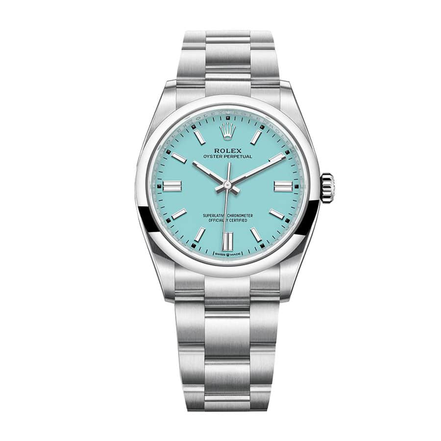 Rolex Oyster Perpetual Aqua Dial 126000 Replica